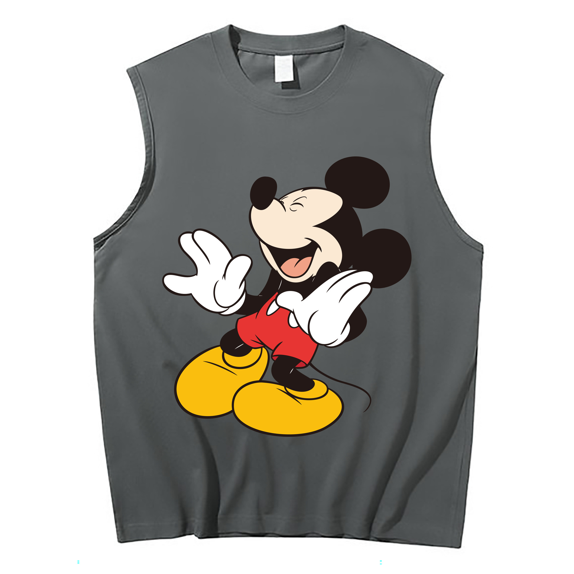 ミッキーマウス Mickey Mouse コットン100％タンクトップ（フロントプリント）